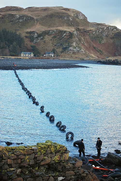electricity cable being laid